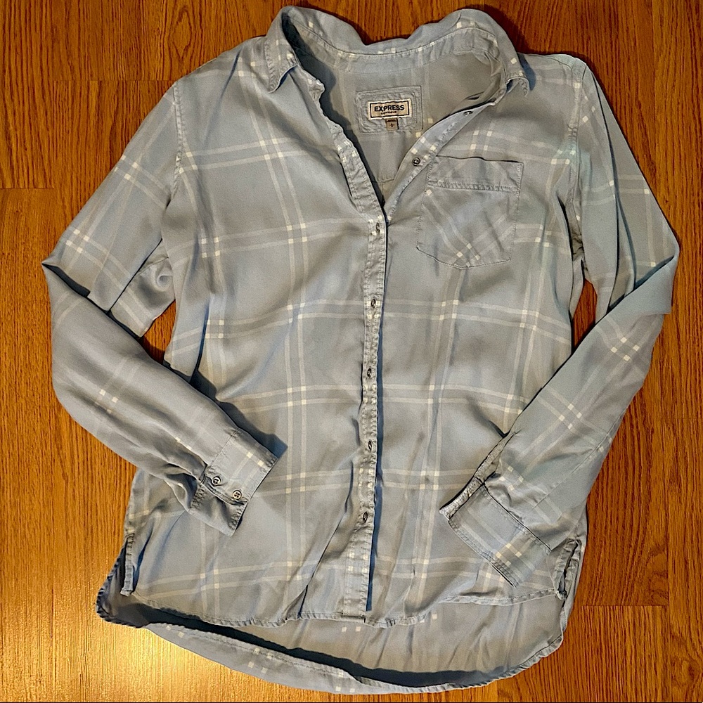 Express Blue Button Down - image 1